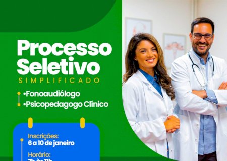 Saúde de Nova Andradina abre seleção para Fonoaudiólogo e Psicopedagogo Clínico